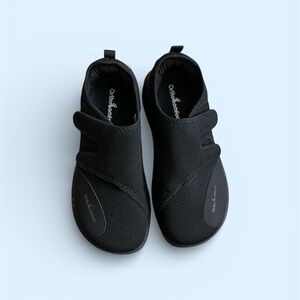 Orthocomfort Men's Black Slip-On Loafers, Velcro fro closure